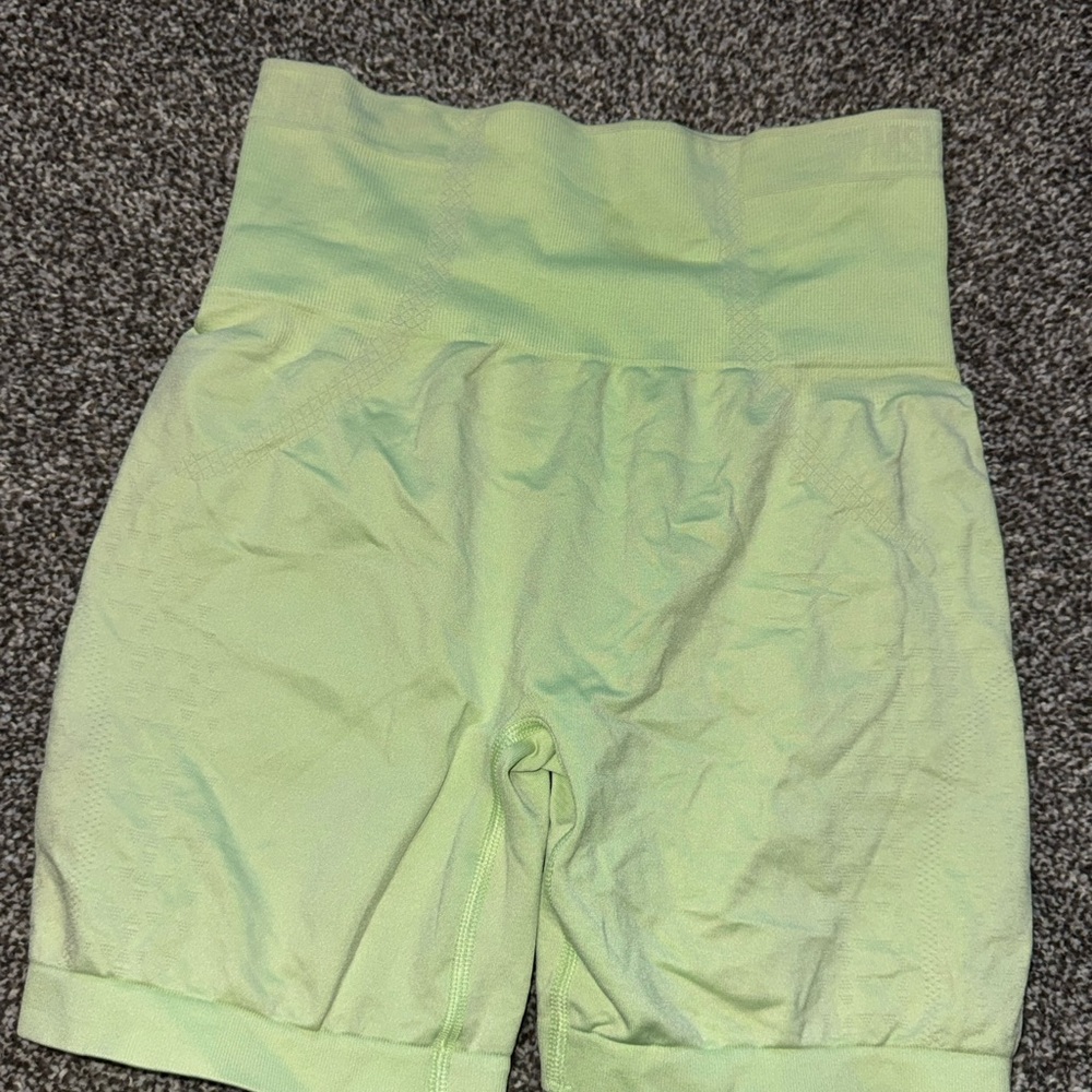 Gymshark High-Waisted Light Green Shorts
